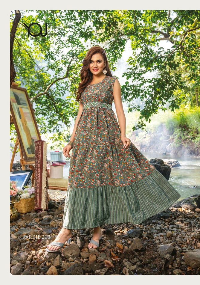 Barbie 2 Fancy Festive Wear Wholesale Printed Designer Kurtis Catalog